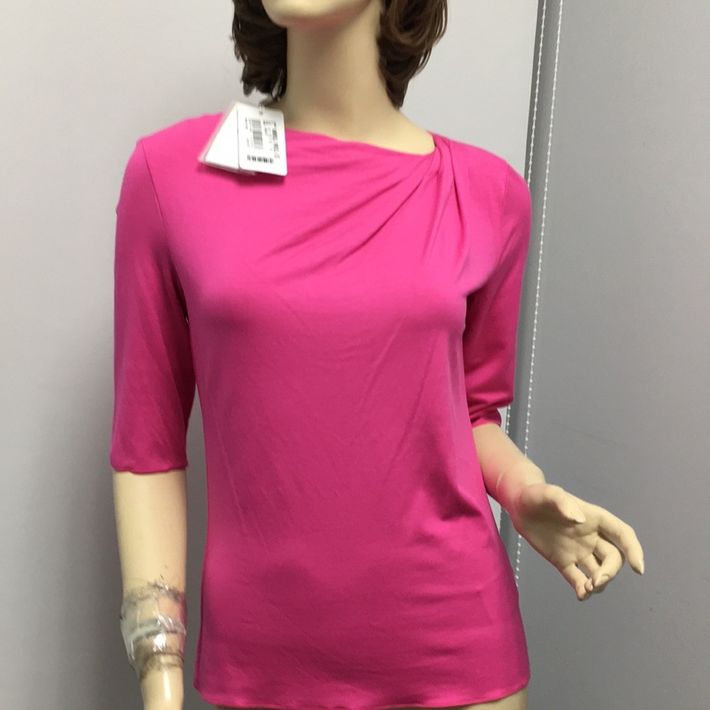 Armani Collezioni top t-shirt hot pink NWT size 6